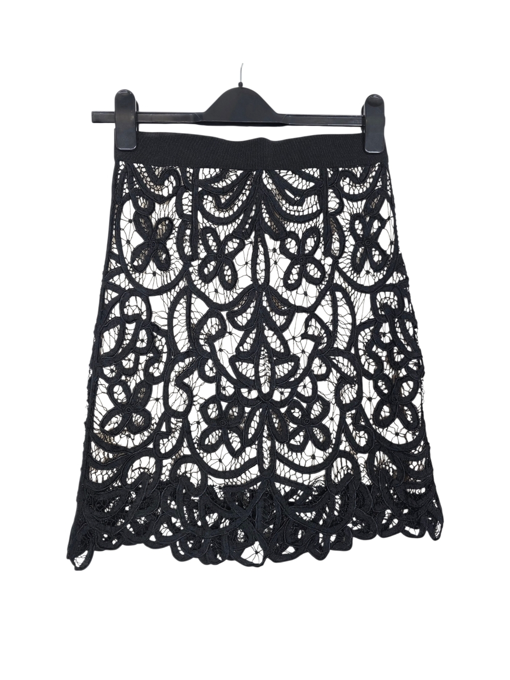 3.1 Phillip Lim Silk lining Lace/Crochated Scallop Hem Pencil/ knee length Skirt